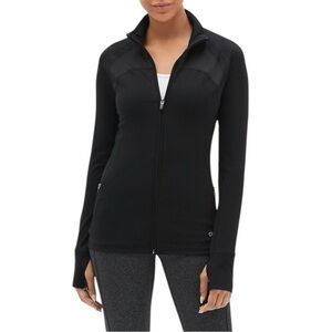 Gap Fit Dri Fit Sweat Wicking Zip Up Tight Fit Longer Length Training Jacket